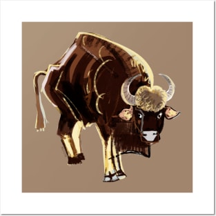 Gaur bull #2 Posters and Art